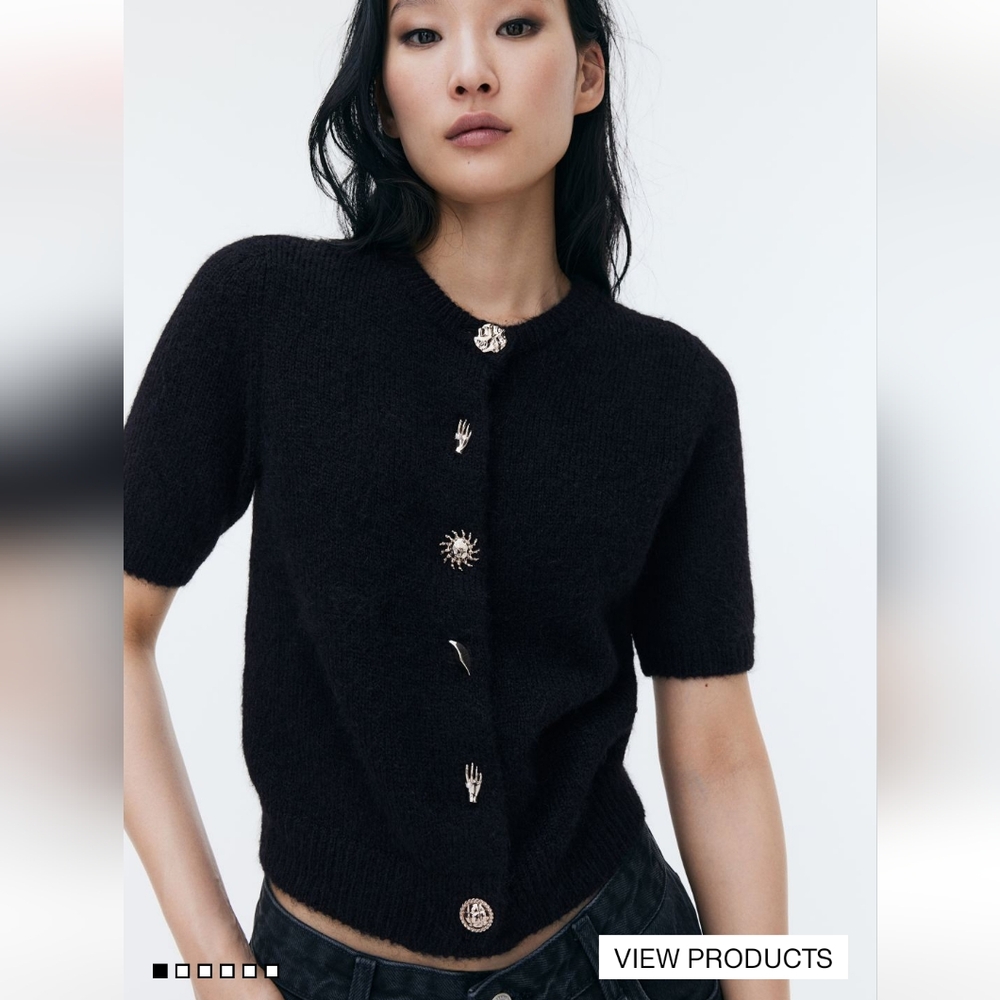 H&M BUTTON DETAIL KNIT CARDIGAN